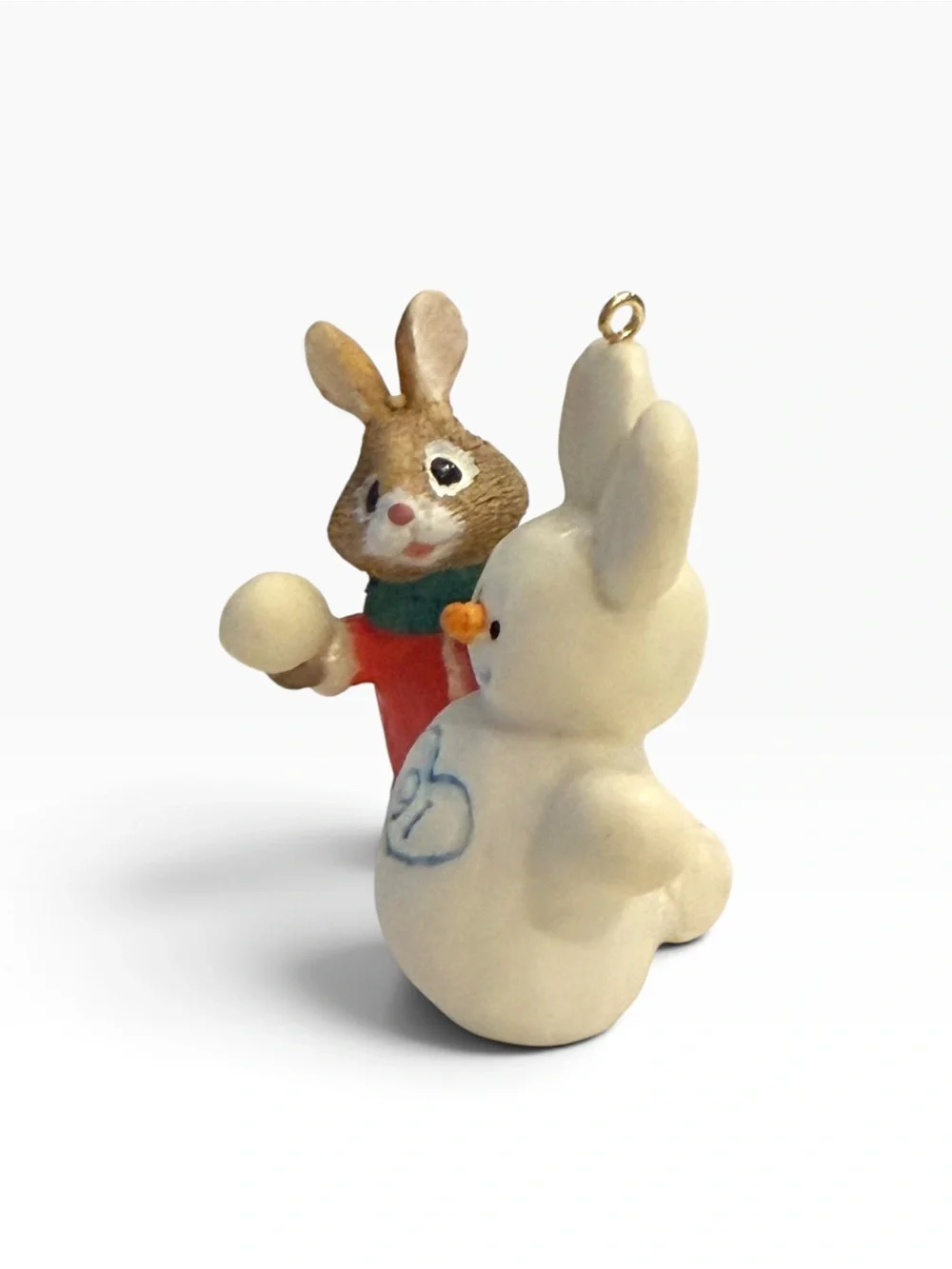Hallmark 1991 Keepsake Ornament Tender Touches Collection Snow Twins Bunny
